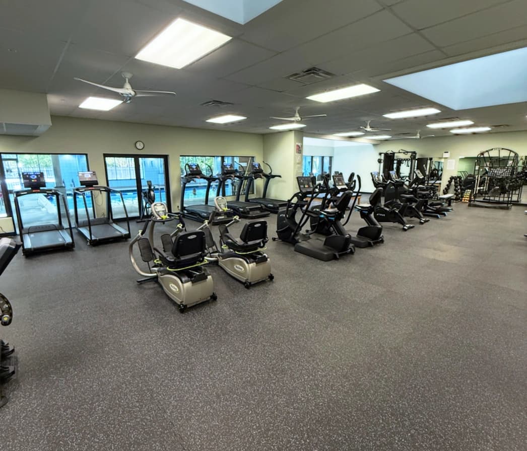 Person exercising on cardio machine